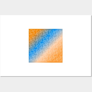 Love of orange and blue Posters and Art